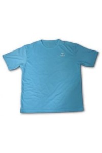 W019 訂做休閒運動Tee  訂製功能性運動短袖衫  休閒運動Tee製造商hk    藍色